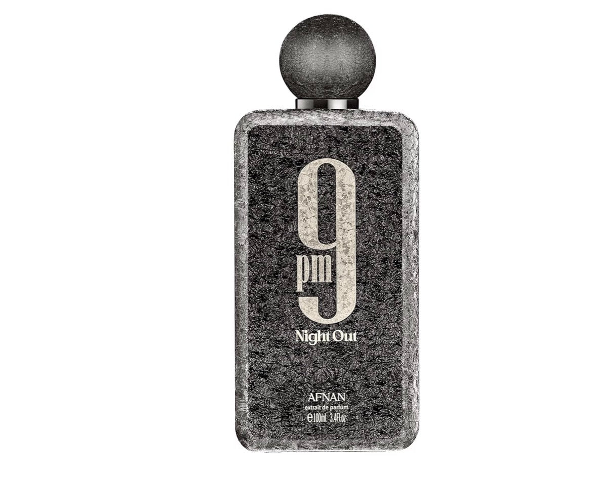 Afnan 9 PM Night Out Unisex Extrait de Parfum, 3.4 Fl. O