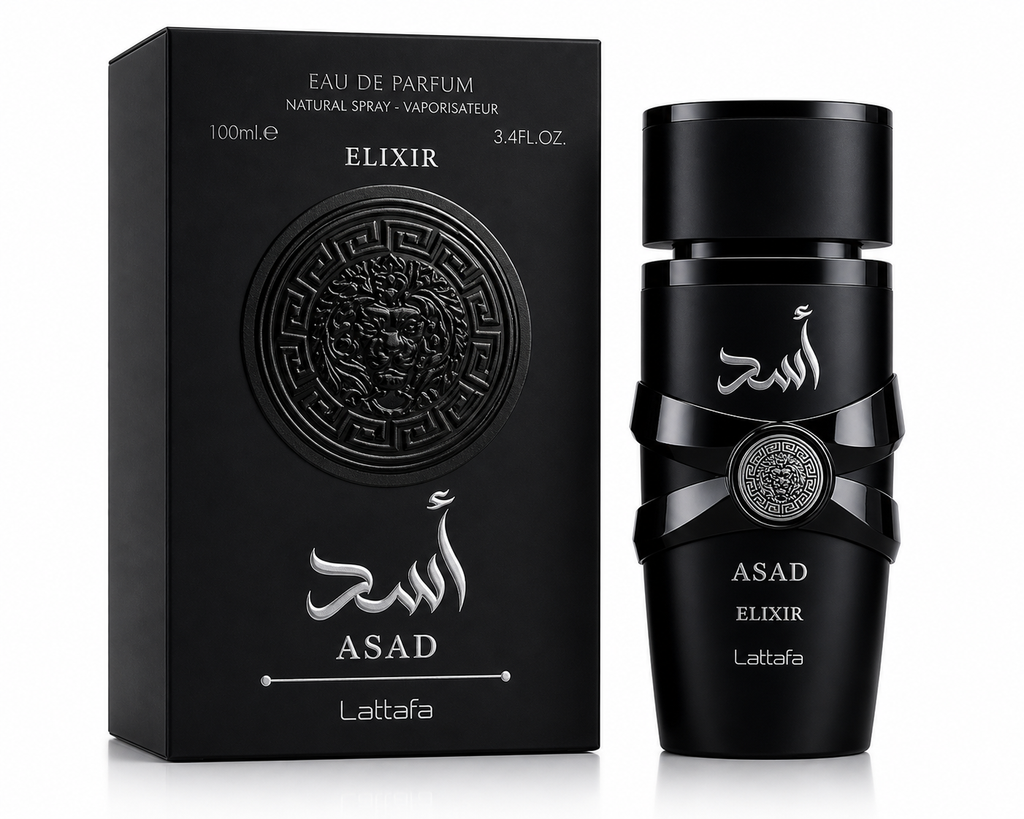 Asad Elixir Eau De Parfum Spray for Men, 3.4 oz (100 mL)