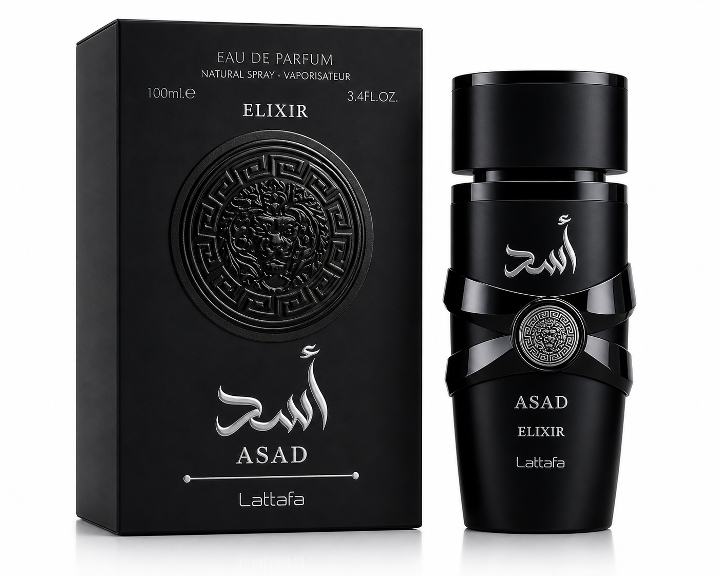Asad Elixir Eau De Parfum Spray for Men, 3.4 oz (100 mL)