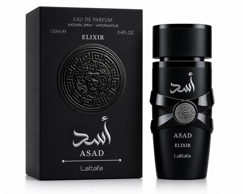 Asad Elixir Eau De Parfum Spray for Men, 3.4 oz (100 mL)