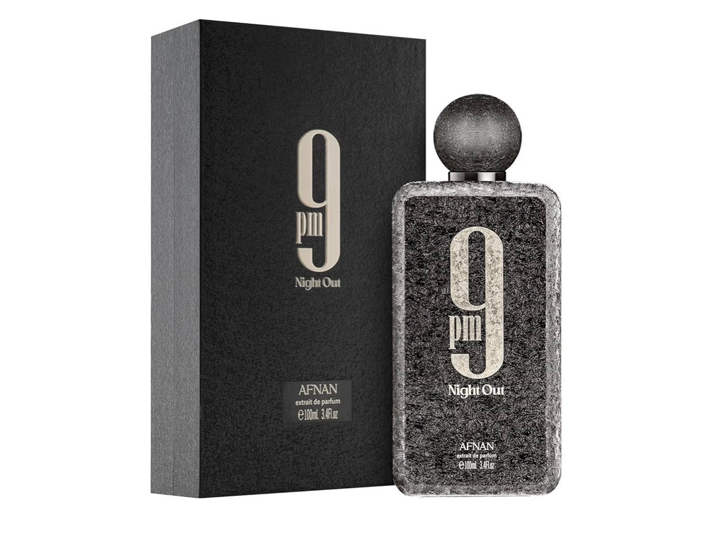Afnan 9 PM Night Out Unisex Extrait de Parfum, 3.4 Fl. O