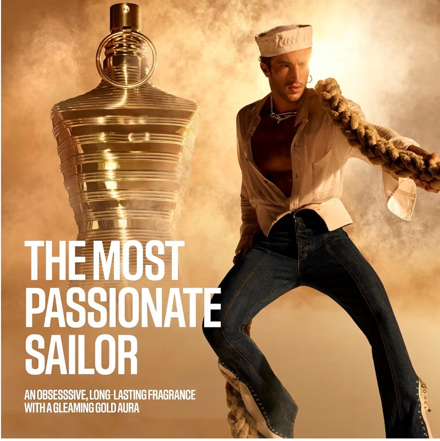 Jean Paul Gaultier Le Male Elixir Absolu Parfum Intense - Long Lasting Woody Spicy Cologne for Men with Plum, Lavender & Tonka Bean - Luxury Cologne Spray, 4.2 oz
