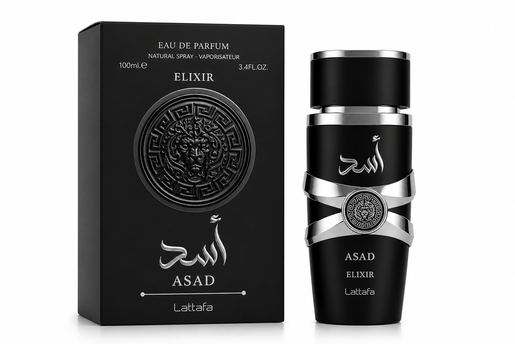 Asad Elixir Eau De Parfum Spray for Men, 3.4 oz (100 mL)
