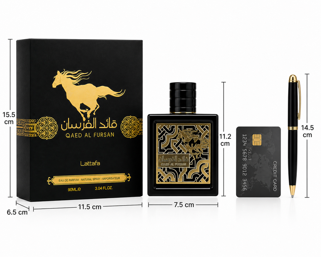 Qaed Al Fursan Eau De Parfum Spray for Men, 3.04 oz (90 mL)