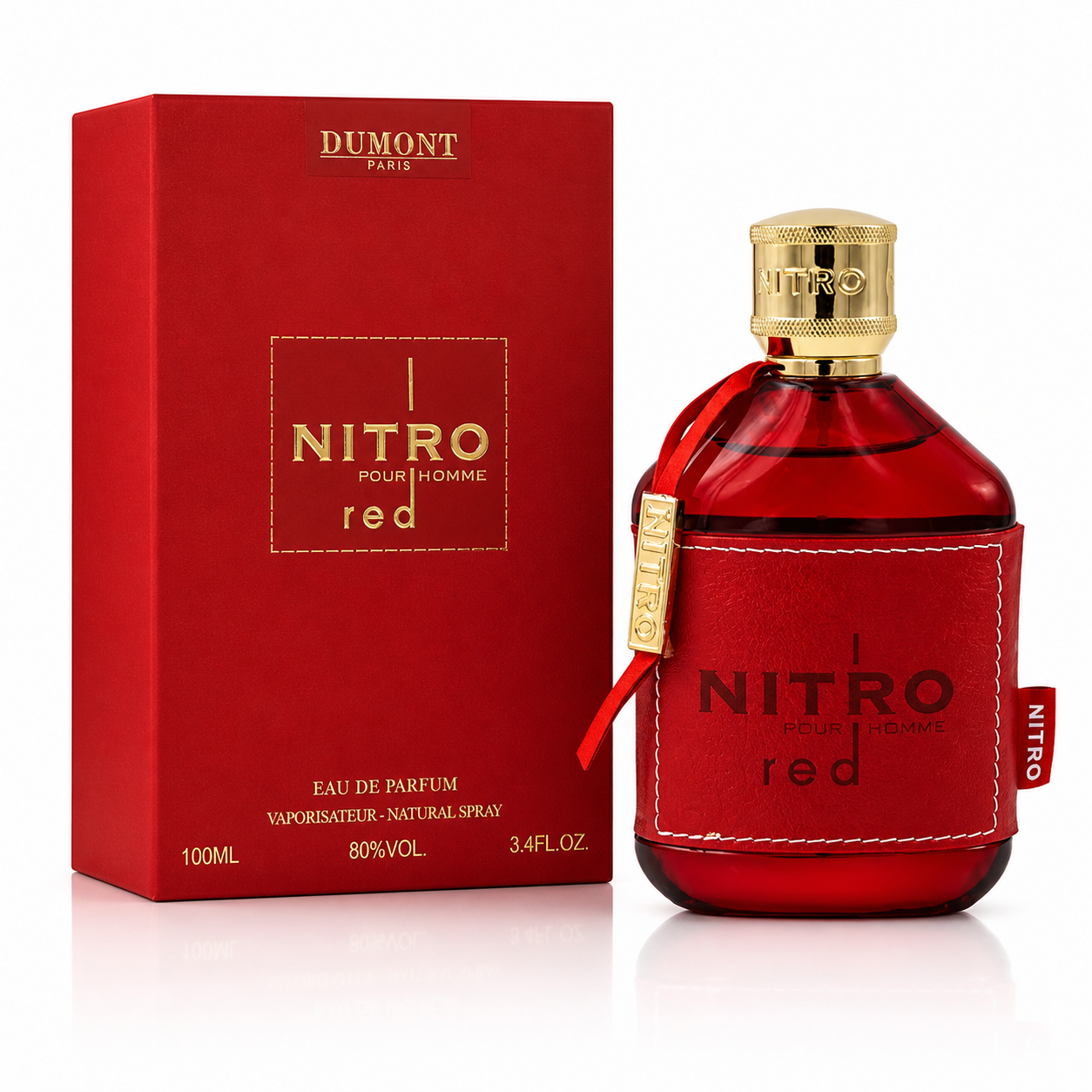 Dumont Nitro Red Eau De Parfum Spray for Men 3.4 oz (100 mL)