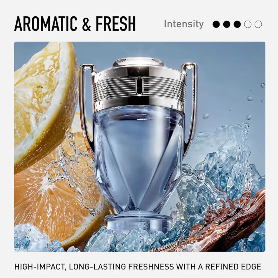 Rabanne Invictus Eau de Toilette - Long Lasting Woody Aquatic Cologne for Men with Marine, Grapefruit & Guaiac Wood - Trophy Bottle French Fragrance Spray from Paris