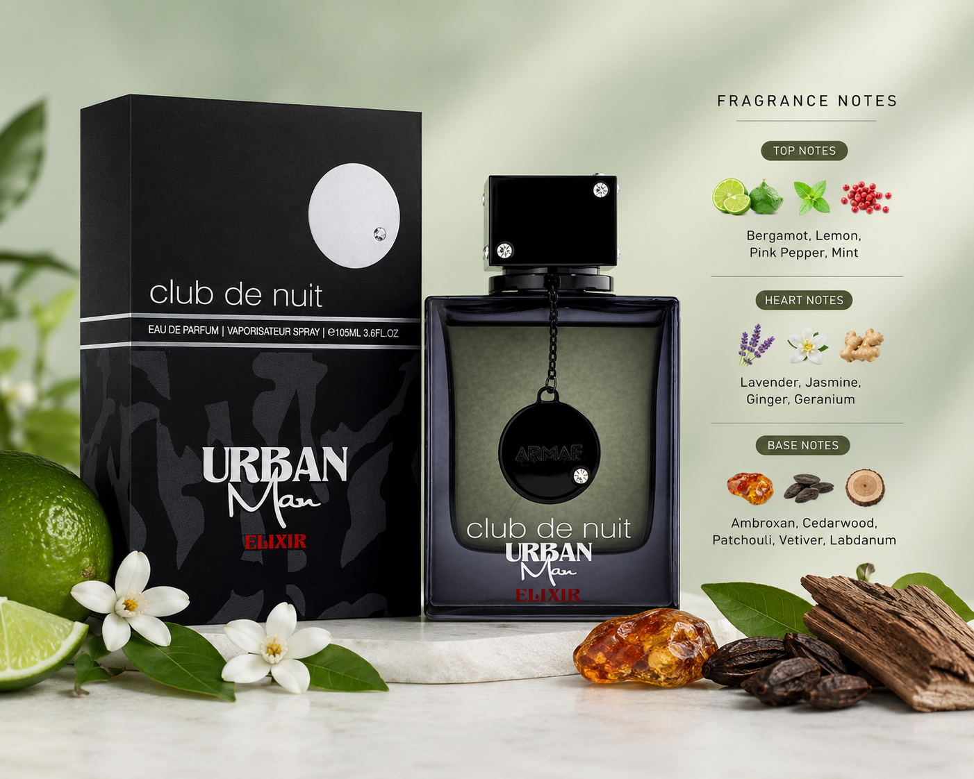 Armaf Club De Nuit Urban Elixir Eau de Parfum 105ml / 3.55 oz for Men