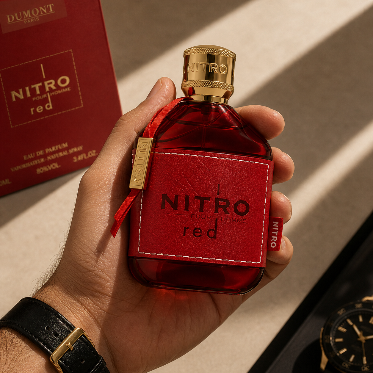 Dumont Nitro Red Eau De Parfum Spray for Men 3.4 oz (100 mL)